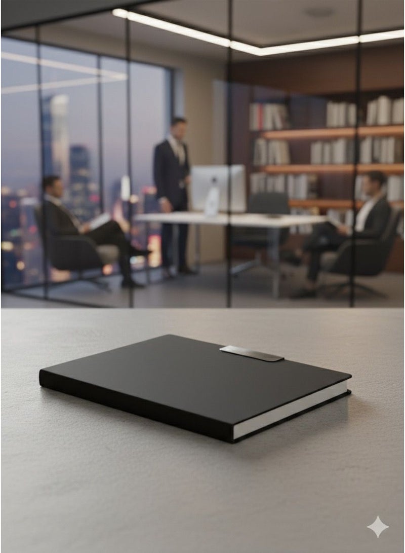 Silver Leather Special Notebook – Elegant A5 Journal with Premium Finish - Image 1