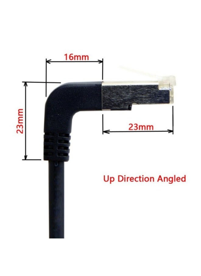 Generic Cat5e Elbow 90 Degree Network Cable Extension Line RJ45 Network Cable Male To Female Network Extension Line With Screws-Line Length:Elbow On Network Cable  - Image 3