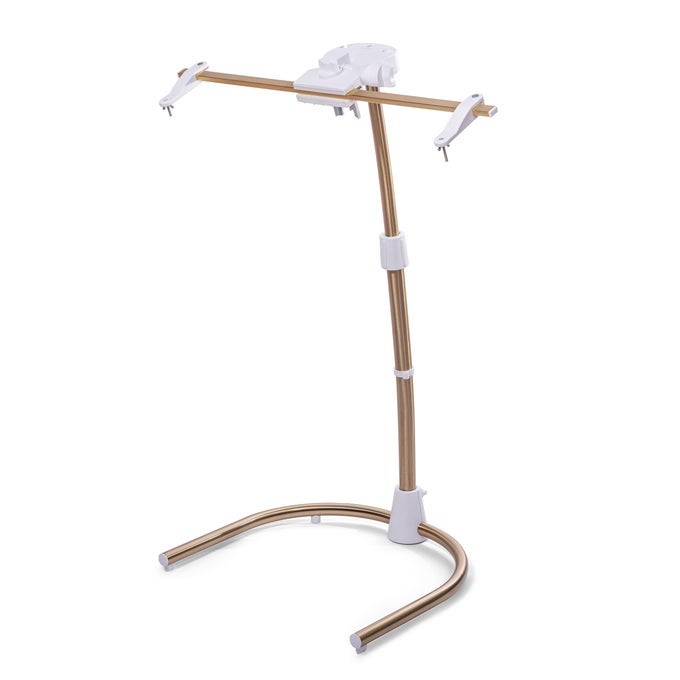 COMPANY STITCHSMART STAND ADJUSTABLE EMBROIDERY HOOP STAND ROTATED CROSS STITCH STAND HOOP HOLDER HANDS FREE NEEDLEWORK STAND FOR ART CRAFT SEWING PROJECTSWHITE