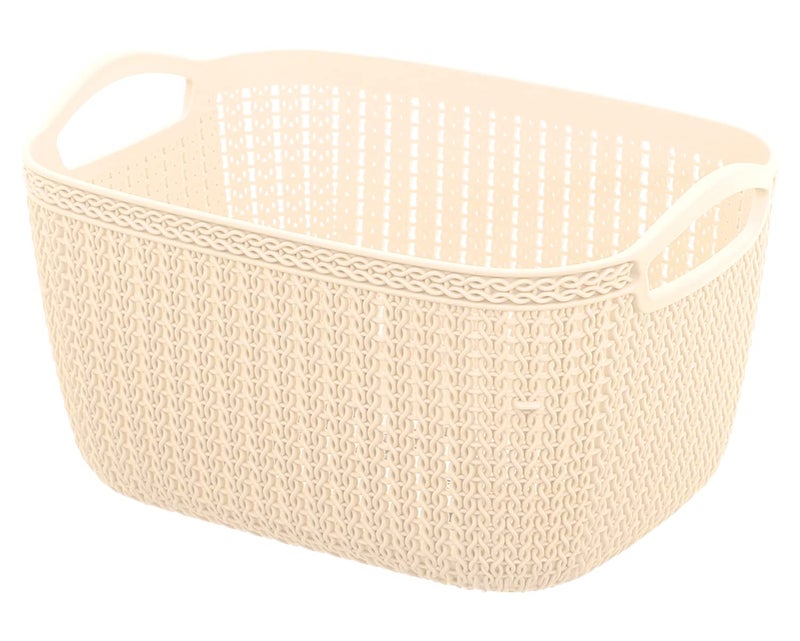 Kuber Industries Kuber Industries Q-6 Multiuses Designer Unbreakable Plastic Storage Basket/Organizer/Bin For Home, Kitchen, Bathroom, Office Use Pack of 4 (Beach)-50KM01663  - Image 2