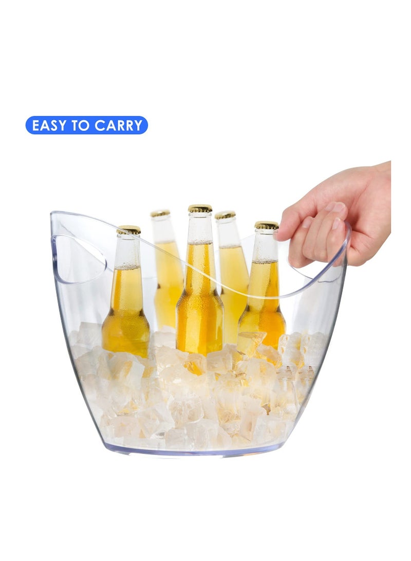 SYOSI Ice Bucket Wine Bucket，Clear Acrylic 4 Liter Plastic Tub for Drinks and Parties, Food Grade, Perfect for Wine, Champagne or Beer Bottles - Image 3