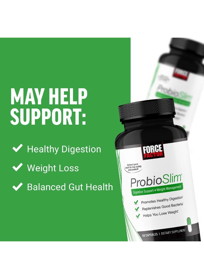 Force Factor Force Factor, ProbioSlim®, Digestive Support + Weight Management, 60 Capsules  - Image 4