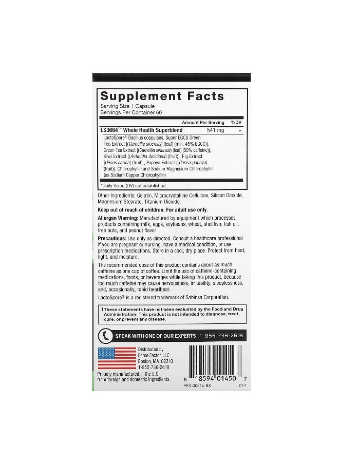 Force Factor Force Factor, ProbioSlim®, Digestive Support + Weight Management, 60 Capsules  - Image 2