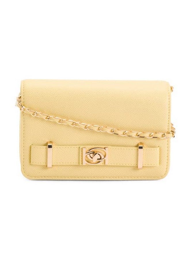 bebe New Logo Purse Evie Handbag Crossbody Chain Strap Buttercup Yellow Blonde Womens Small - Image 1