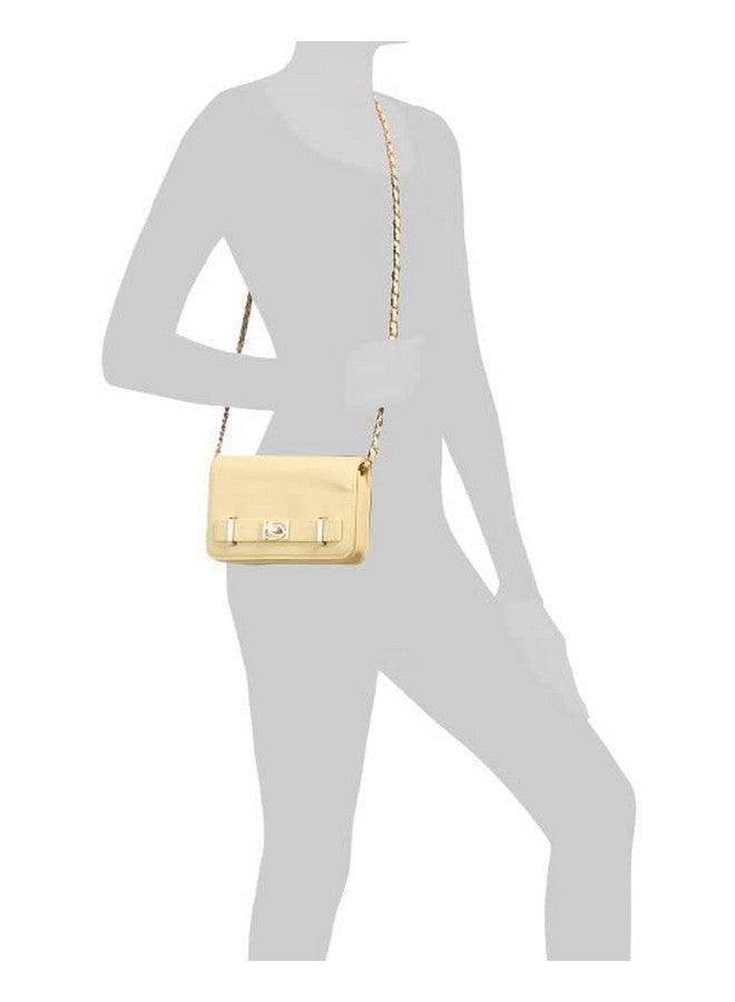 bebe New Logo Purse Evie Handbag Crossbody Chain Strap Buttercup Yellow Blonde Womens Small - Image 2