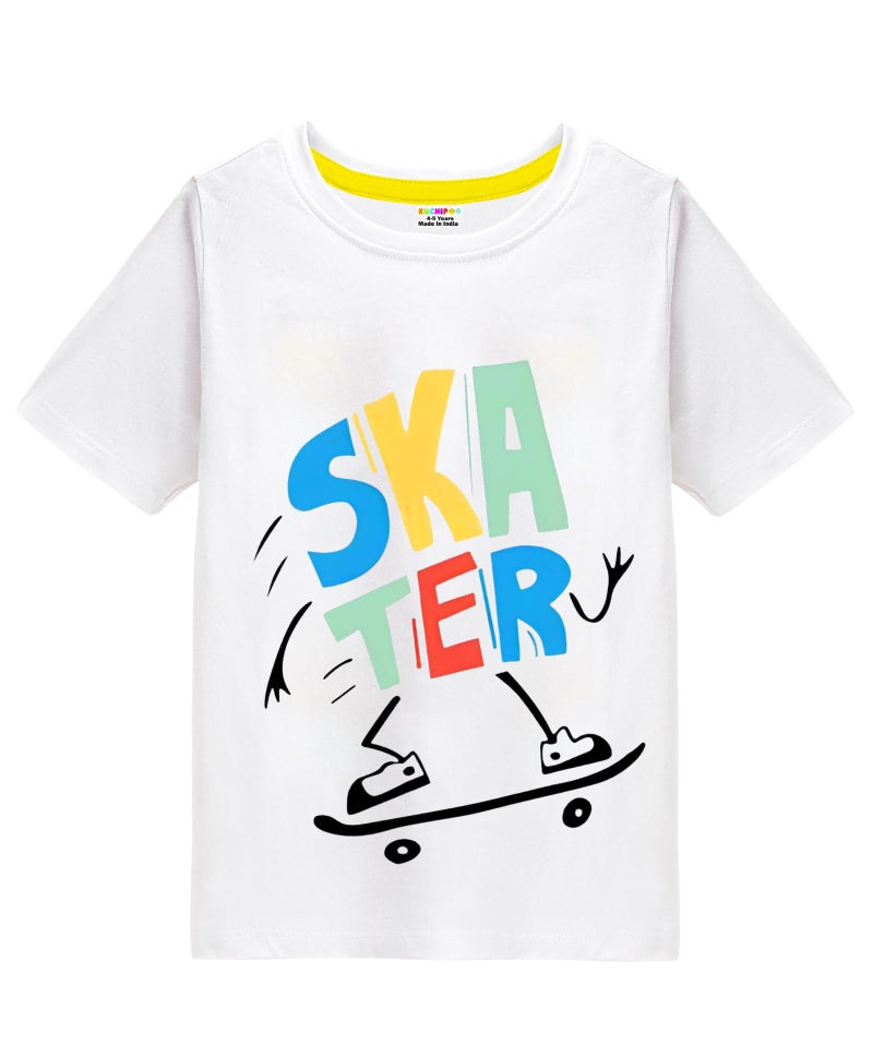 Kuchipoo Boys Regular Fit Half Sleeves Cotton T-Shirts (KUC-TSHRT-461, 4-5 Years, Multi-Colored) - Image 3