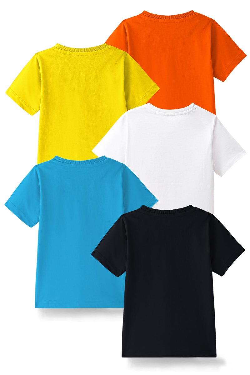 Kuchipoo Boys Regular Fit Half Sleeves Cotton T-Shirts (KUC-TSHRT-461, 4-5 Years, Multi-Colored) - Image 2