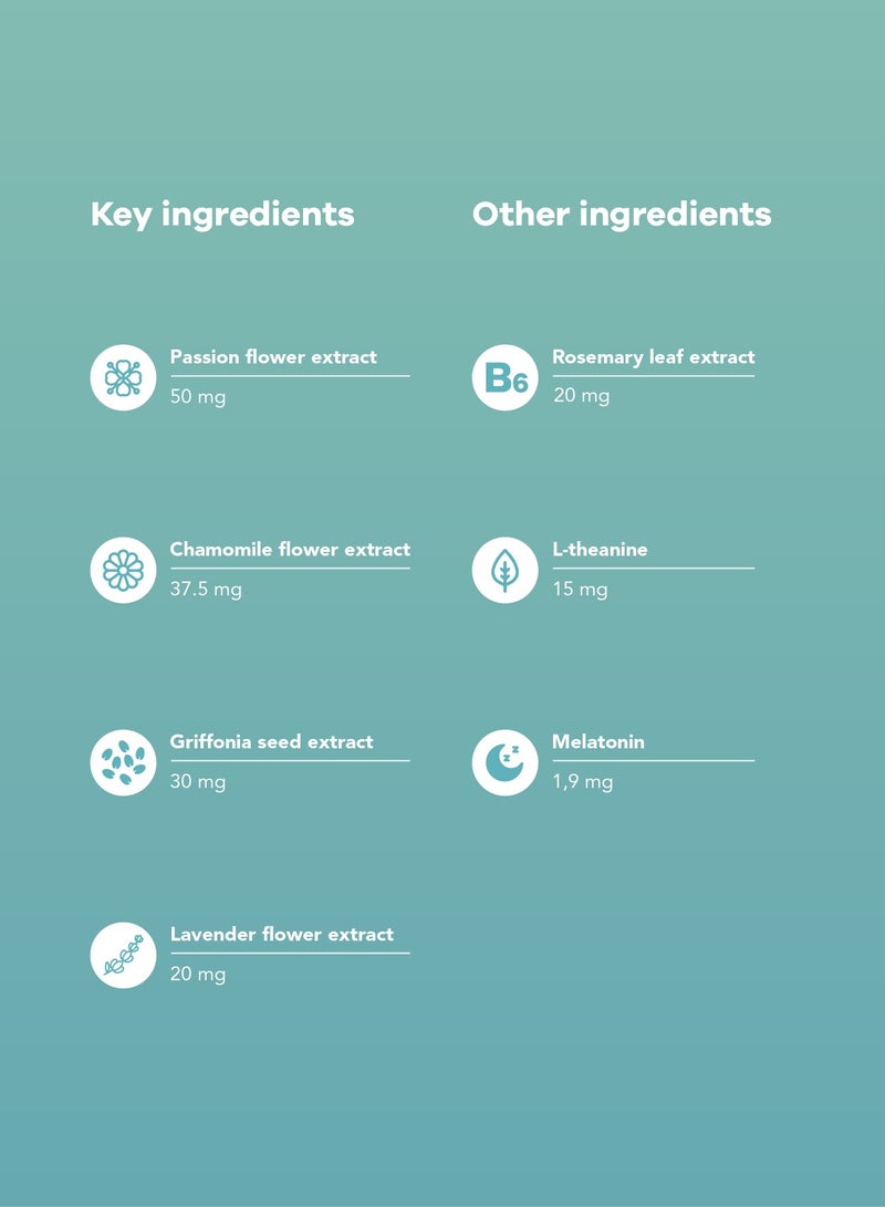 نوتريلي ديب سليب 150 جم، لدعم النوم، ميلاتونين، إل-ثيانين، زهرة العاطفة، البابونج، اللافندر، الجريفونيا، إكليل الجبل – 60 علكة - Image 3