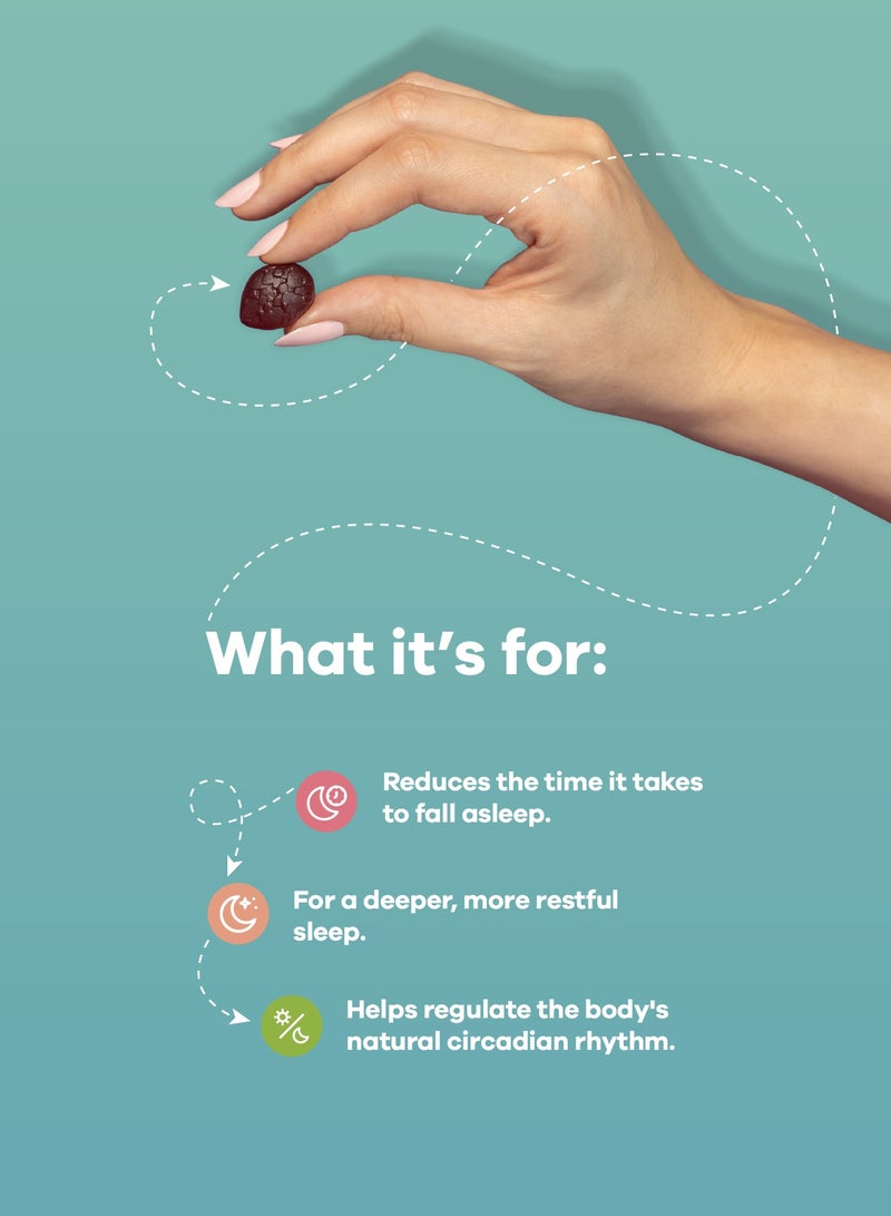 نوتريلي ديب سليب 150 جم، لدعم النوم، ميلاتونين، إل-ثيانين، زهرة العاطفة، البابونج، اللافندر، الجريفونيا، إكليل الجبل – 60 علكة - Image 5