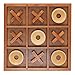 WE Games Wooden Tic Tac Toe Game 9 Inch Solid Wood Board with X and O Pieces Decorative Coffee Table Game Classic Home Dcor Accent - Image 3
