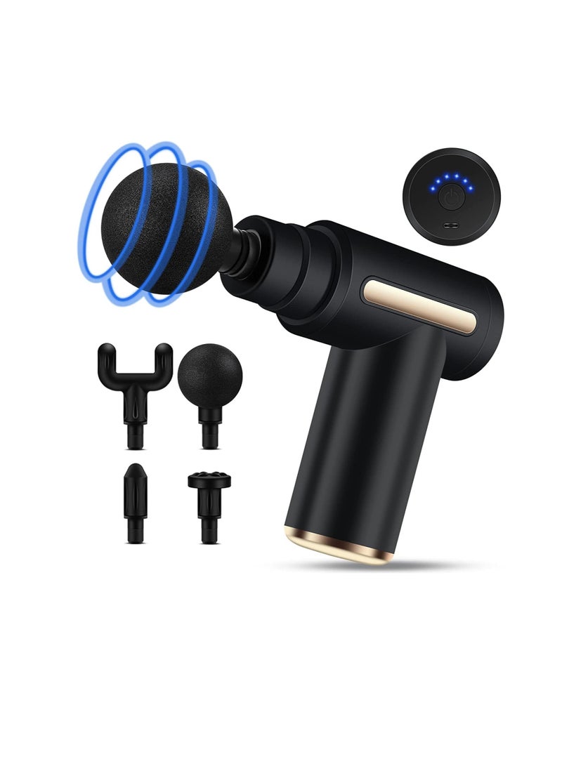 general Mini Massage Gun, Muscle Massager, Portable, 35 dB, Ultra Quiet with 6 Speeds, 4 Massage Heads, USB C Charging Port, Massage Gun, Hand Massager for Leg, Neck, Shoulder - Image 1