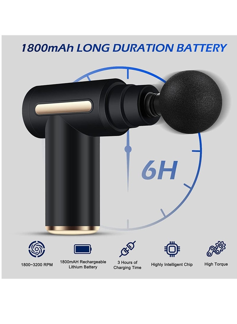 general Mini Massage Gun, Muscle Massager, Portable, 35 dB, Ultra Quiet with 6 Speeds, 4 Massage Heads, USB C Charging Port, Massage Gun, Hand Massager for Leg, Neck, Shoulder - Image 2