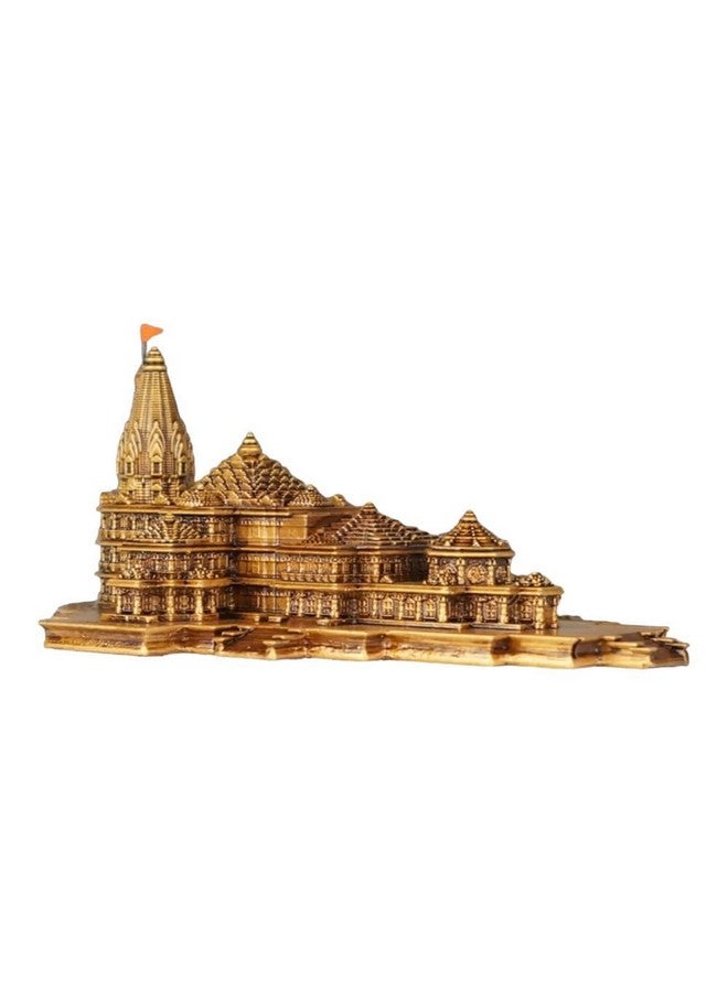 Desidiya Ram Mandir Ayodhya Model 3D Authentic Design | Ayodhya Ram Mandir Model Resin for Home Temple Home Decor & Gifts (6 Inch Length), Golden - Image 1