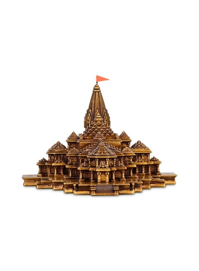 Desidiya Ram Mandir Ayodhya Model 3D Authentic Design | Ayodhya Ram Mandir Model Resin for Home Temple Home Decor & Gifts (6 Inch Length), Golden - Image 2