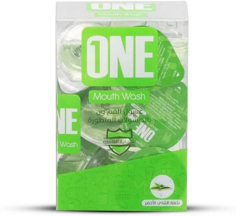 ONE Capsule Mouthwash Green Tea - 20 Capsules of 15ml Each - Image 2