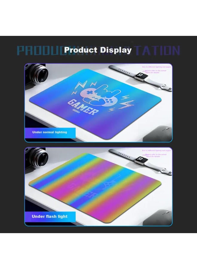 Lesailes Lesailes Glass Film Professional E-sports Gaming Mouse Pad Small Size Office Computer Keyboard Desk Mat Blue Purple 360*280*3mm - Image 3