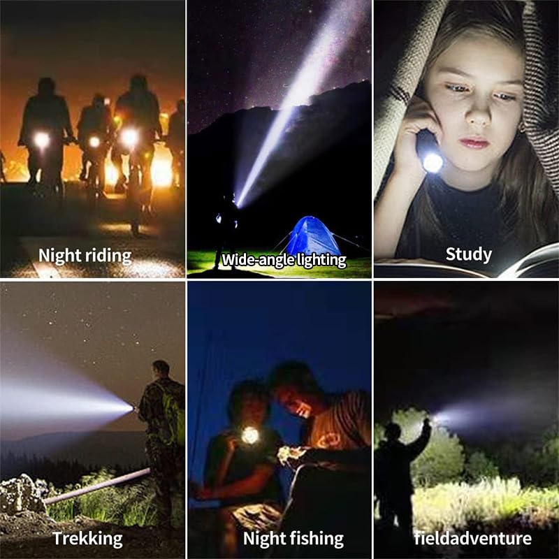 YZYOE Two-in-one Flashlight with White Light and Green Light，Green Flashlight Rechargeable， Outdoors Zoom Green Tactical Flashlight ，2 Modes. - Image 4