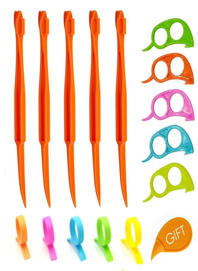 Cosmer Orange Peeler Set Cosmer Orange Peeler Easy Open Citrus Lemon Citrus Peel Cutter Vegetable Slicer Fruit Tools Kitchen Gadgets (15 Pack Colorful) - Image 1