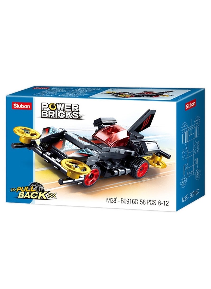 Sluban - Sluban - Power Bricks Pull Over Cars Red Model C - M38-B0916C - Image 1