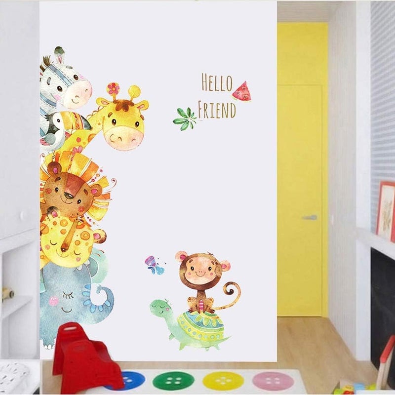 BPA Cartoon Animals Wall Stickers for Kids - Image 2