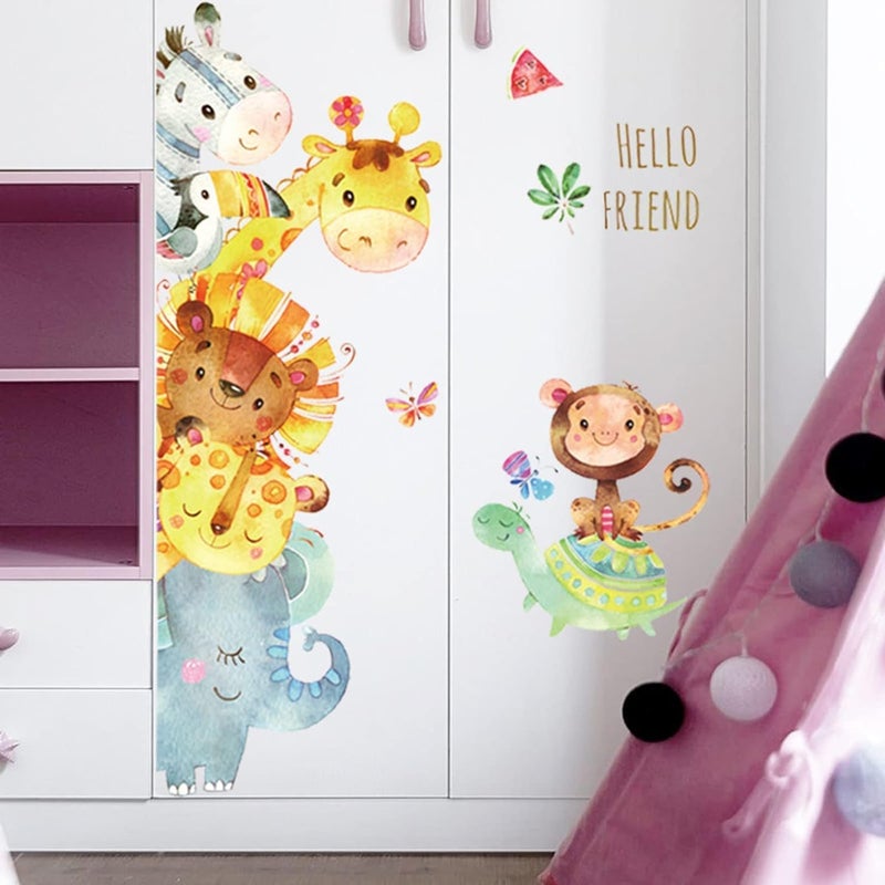 BPA Cartoon Animals Wall Stickers for Kids - Image 3