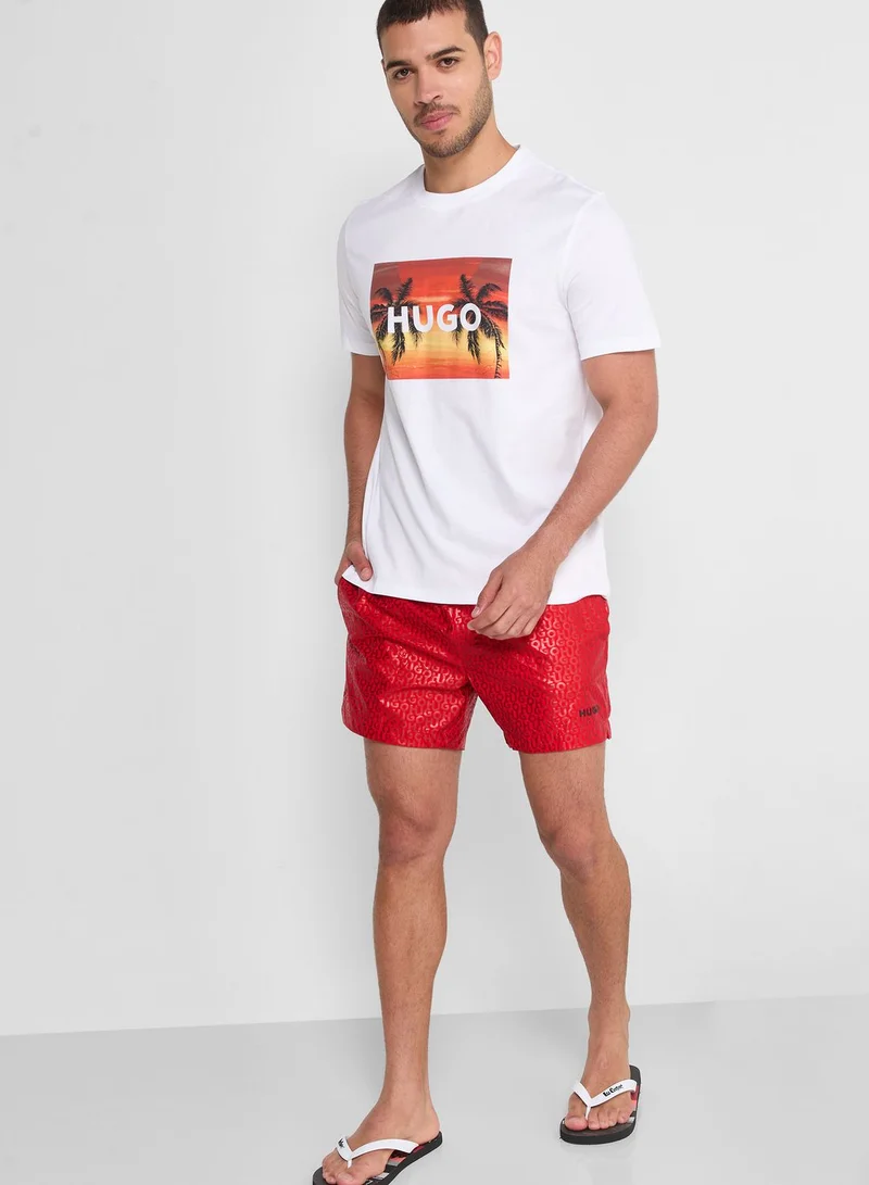 HUGO Logo Swim Shorts