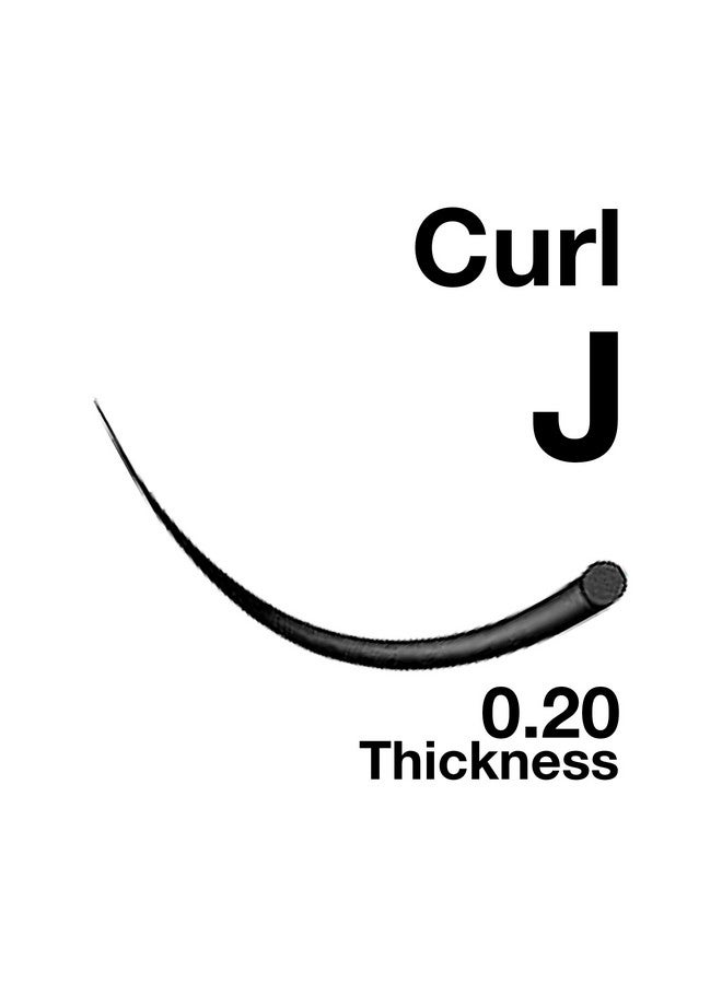 إميليستورز وصلات رموش بسمك 0.20 مم J Curl مقاسات مختلطة 814 مم طول فردي ورموش ذات مظهر طبيعي لوصلات الرموش (0.20Jmixed 814 مم) - Image 2