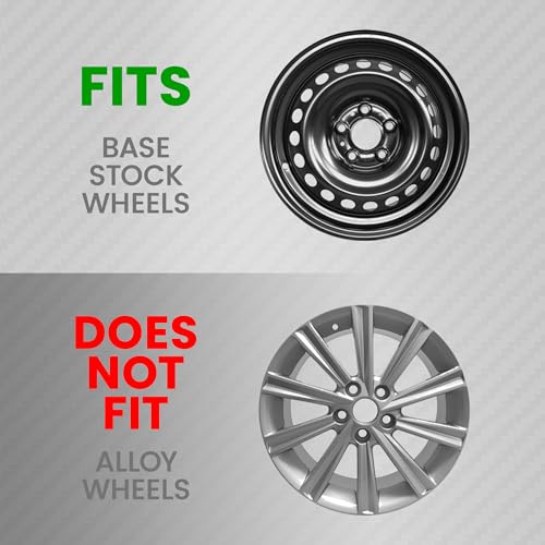 BDK Hubcaps Wheel Covers for Cars Premium Silver and Gunmetal Hubcaps 16" Wheel Rim Cover Replacement Snap On Hubcaps for Toyota Camry Corolla Style Automotive (4-Pack) - Image 5