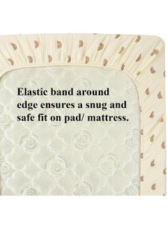 Onacosht Onacosht Muslin Pack n Play Sheets Soft Breathable 100% Cotton Mini Crib Fitted Sheets Portable/Convertible Playard Mattress Cover 2 Pack for Baby Boy and Girl, Natural and Rainbow  - Image 5