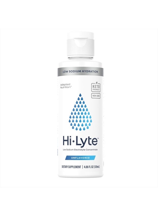Hi-Lyte Low Sodium Liquid Electrolyte Supplement for Immune Support, Rapid Hydration | Clean Trace Minerals Alternative | Magnesium, Potassium, Zinc | Unflavored Mineral Taste | 48 Servings - Image 1