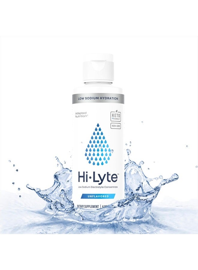 Hi-Lyte Low Sodium Liquid Electrolyte Supplement for Immune Support, Rapid Hydration | Clean Trace Minerals Alternative | Magnesium, Potassium, Zinc | Unflavored Mineral Taste | 48 Servings - Image 2