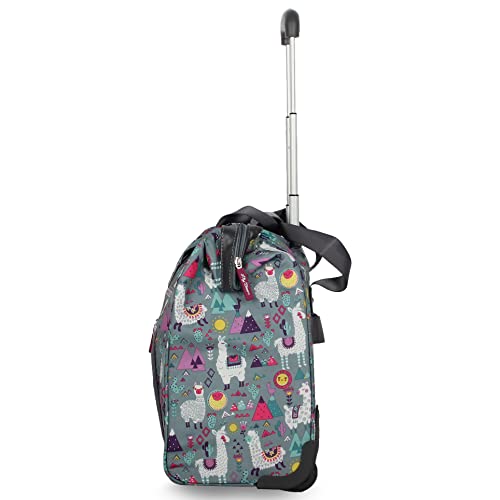 Lily Bloom Designer Under the Seat Tote Cabin Luggage Collection - 15 Inch Patterned Carry on Bag For Women - Lightweight Suitcase with 2 Rolling Wheels (Llama Mama) - Image 2