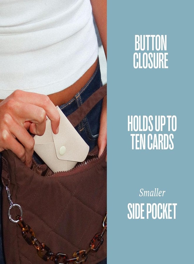 Thread Wallets Thread Pocket Wallet - Compact Full Grain Leather Slim Wallet for Women - Small Wallet with Keychain D-Ring, Minimalist Wallet Holds 10 Cards (Brown) - Image 3