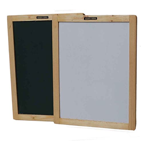 Roger & Moris Double Sided Board Slate Wooden Framed (10 inch X 13 inch) Approx. Pack of 4 - Image 4