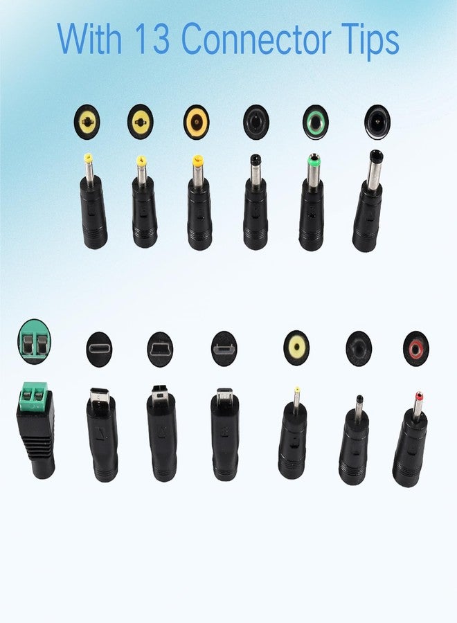 MELIFE USB C to DC 9V Power Cord, Universal DC 5.5x2.5mm (Compatible with 5.5 x 2.1mm) Plug Jack Charging Cable with 13 Connector Tips, 3.3ft USB C Input to DC 9V Out Charging Cable - Image 5