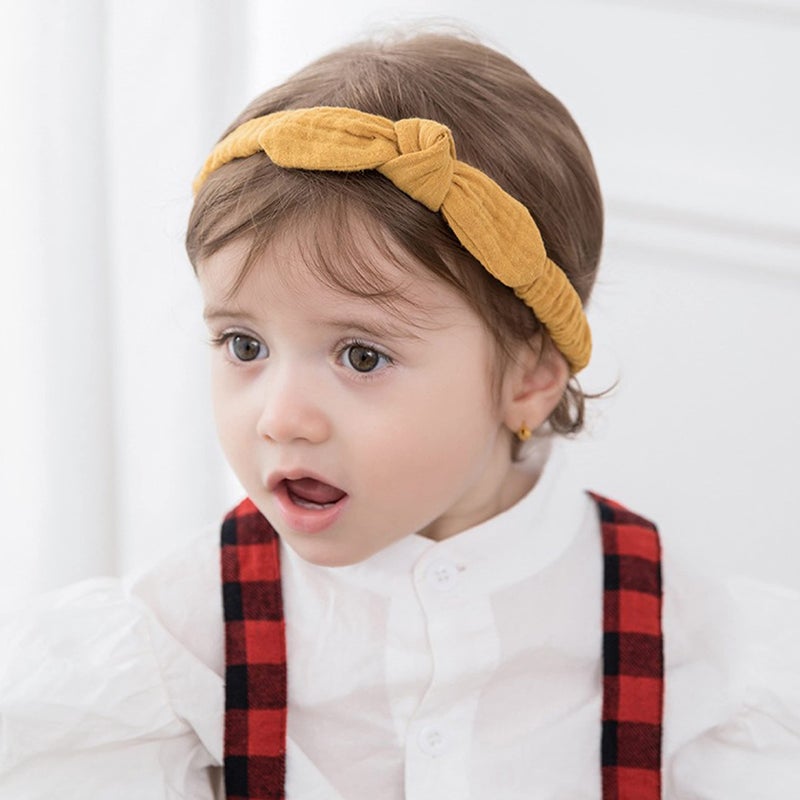 XIMA Headbands for Girls, 8pcs Cotton Rabbit Ears Hairbands for Toddlers Teens Children, Removable Rabbit Ear Bows Kids Hair Accessories - Image 5