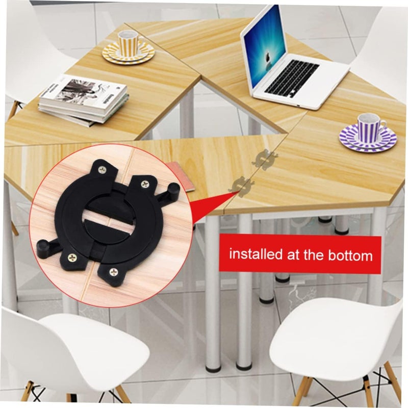 POPETPOP 2pcs Table Connectors Durable Furniture Hinges for Stable Desktop Assembly for Training Tables and Home Furniture - Image 3