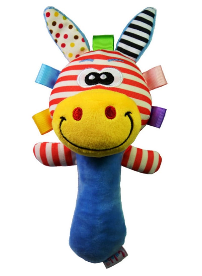 3pcs Soft Baby Kid Toy Ring Bell BB Baby Plush Rattle Squeaker Early Educational Doll Rod Cute Cartoon Animal Musical Plush Toy - Image 4