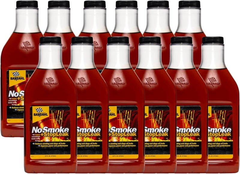 باردال 2117-CS - إضافة زيت مركزة مزد��جة الفعل بتركيبة صناعية NoSmoke + StopLeak - تقلل حرق الزيت ودخان العادم - 16 أونصة سائلة (عبوة من 12) - Image 1