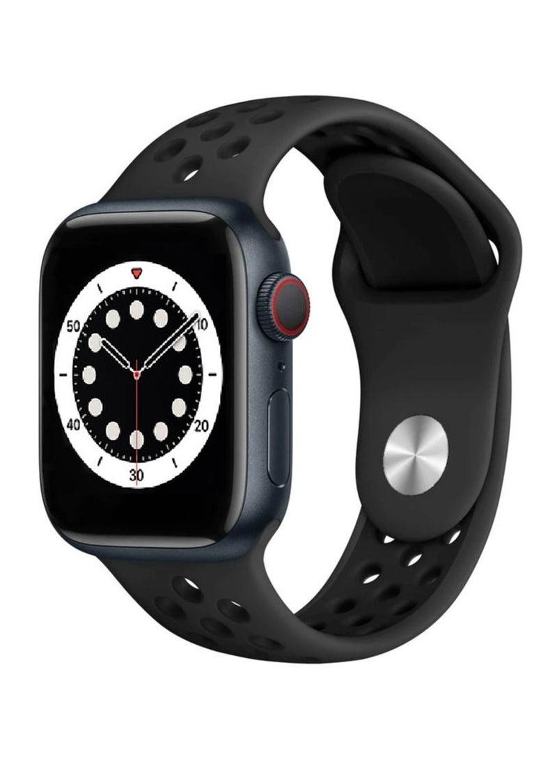 CATANES Replacement Band Silicone Strap Sport for Apple Watch 41mm / 40mm / 38mm / (42mm series 10) Wrist Band Replacement Smart Watch Band Black - Image 1