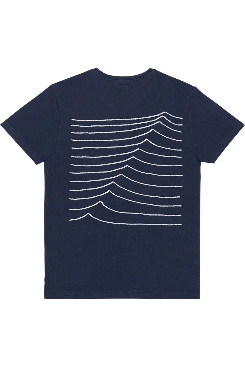 Bask in the Sun Swell Navy T-Shirt 100% Organic Cotton