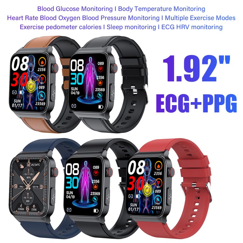 WYT E500 Blood Glucose Smart Watch ECG Monitoring Blood Pressure Fitness Tracker HOT - Image 2