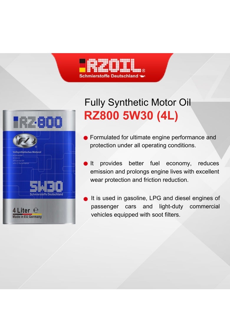 ار زد رزويل زيت موتور RZ800 5W-30 4L - Image 4