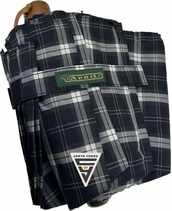 Çanta Yurdu Bag Yurdu April A238-L Automatic Special Plaid A3 Umbrella  - Image 4