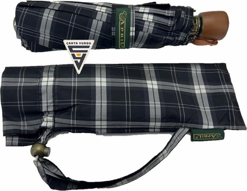 Çanta Yurdu Bag Yurdu April A238-L Automatic Special Plaid A3 Umbrella  - Image 3