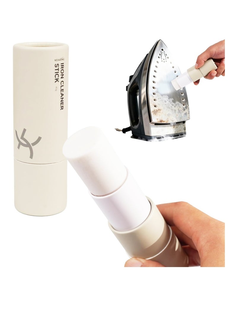 التحول عصا تنظيف قاعدة المكواة البخارية - معجون تنظيف المكواة | ينظف على الفور قواعد المكواة الساخنة - يزيل الأقمشة المذابة والنشا والغراء، ويعيد أداء البخار لجميع المكاوي - Image 1