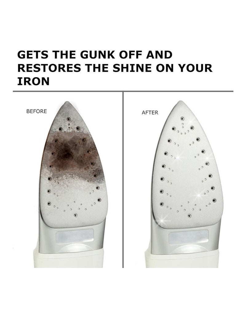 التحول عصا تنظيف قاعدة المكواة البخارية - معجون تنظيف المكواة | ينظف على الفور قواعد المكواة الساخنة - يزيل الأقمشة المذابة والنشا والغراء، ويعيد أداء البخار لجميع المكاوي - Image 3