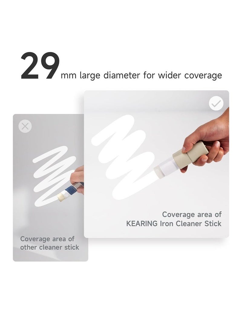 التحول عصا تنظيف قاعدة المكواة البخارية - معجون تنظيف المكواة | ينظف على الفور قواعد المكواة الساخنة - يزيل الأقمشة المذابة والنشا والغراء، ويعيد أداء البخار لجميع المكاوي - Image 5