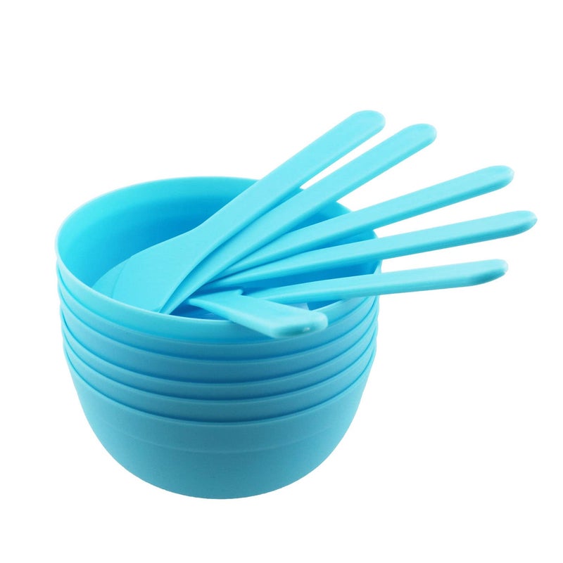 TAODAN DIY Slime Making Tools 6PCS Blue PP Plastic Glue Mixing Bowls with 6PCS Glue Mixing Spoons for Funny Craft Making Arts - Image 3