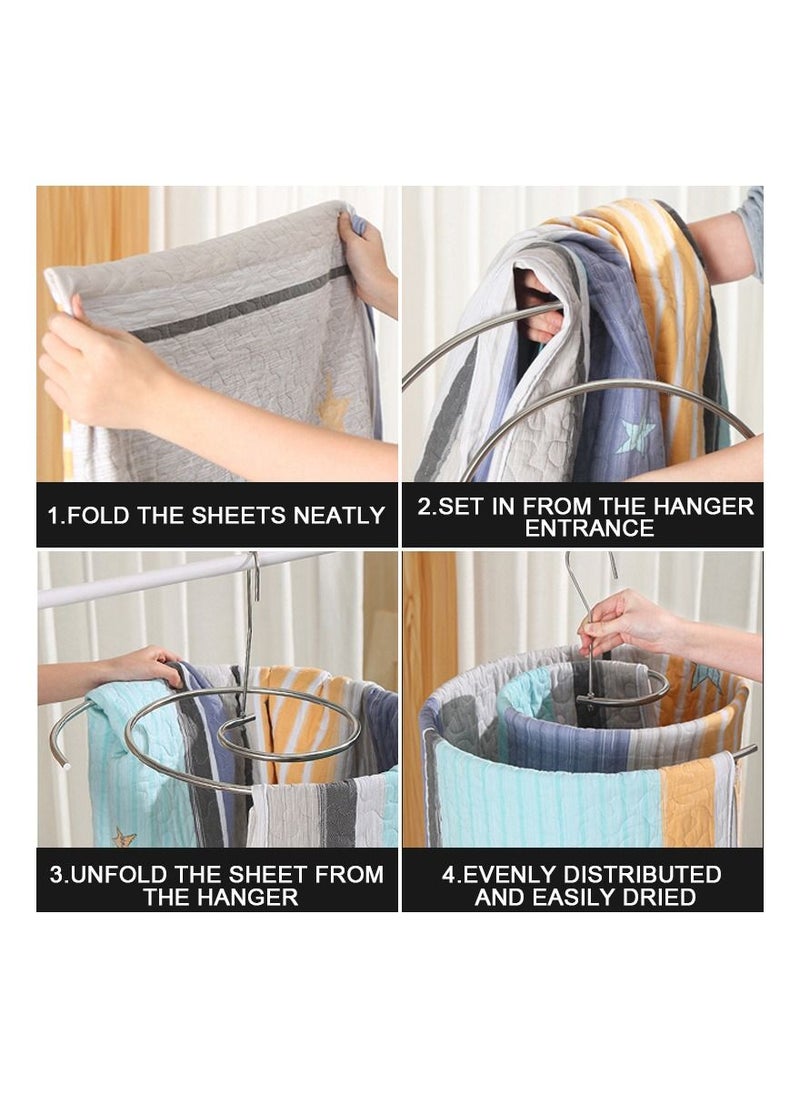 Generic - Blanket Hanger Spiral Shaped Stainless Steel Drying Rack Quilt Laundry Stand Hanger For Indoor Outdoor Use - Image 1